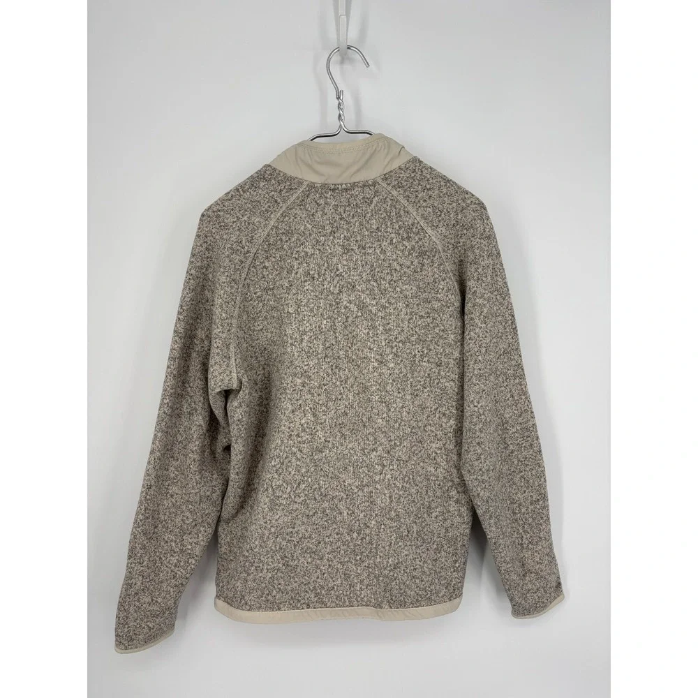 North Face Jacket Mens Medium Gordon Lyons 1/2 Zip Fleece Beige Brown Sweatshirt